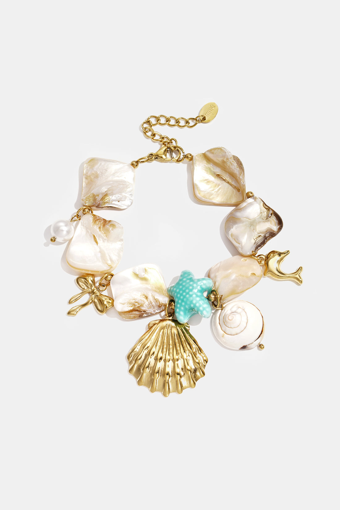 Halsketten aus Edelstahlperlen, Muschel-Design, Urlaubs- und romantische Serie, Damenschmuck