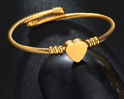 FILINZI - &quot;Love Heart&quot; Armreif, personalisierbar