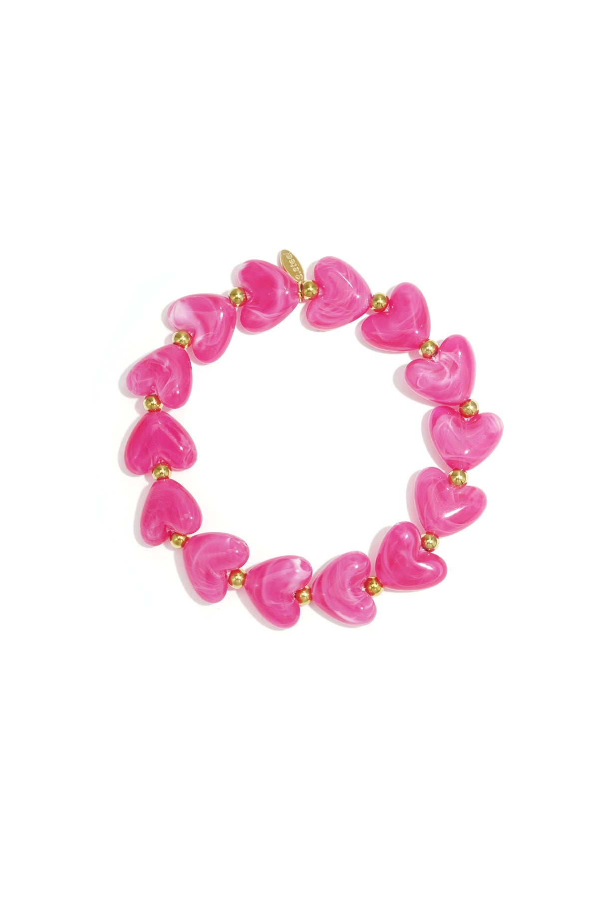 Elastisches Herzperlenarmband