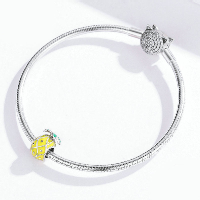 &quot;Ananas&quot; Charm 925 Silber