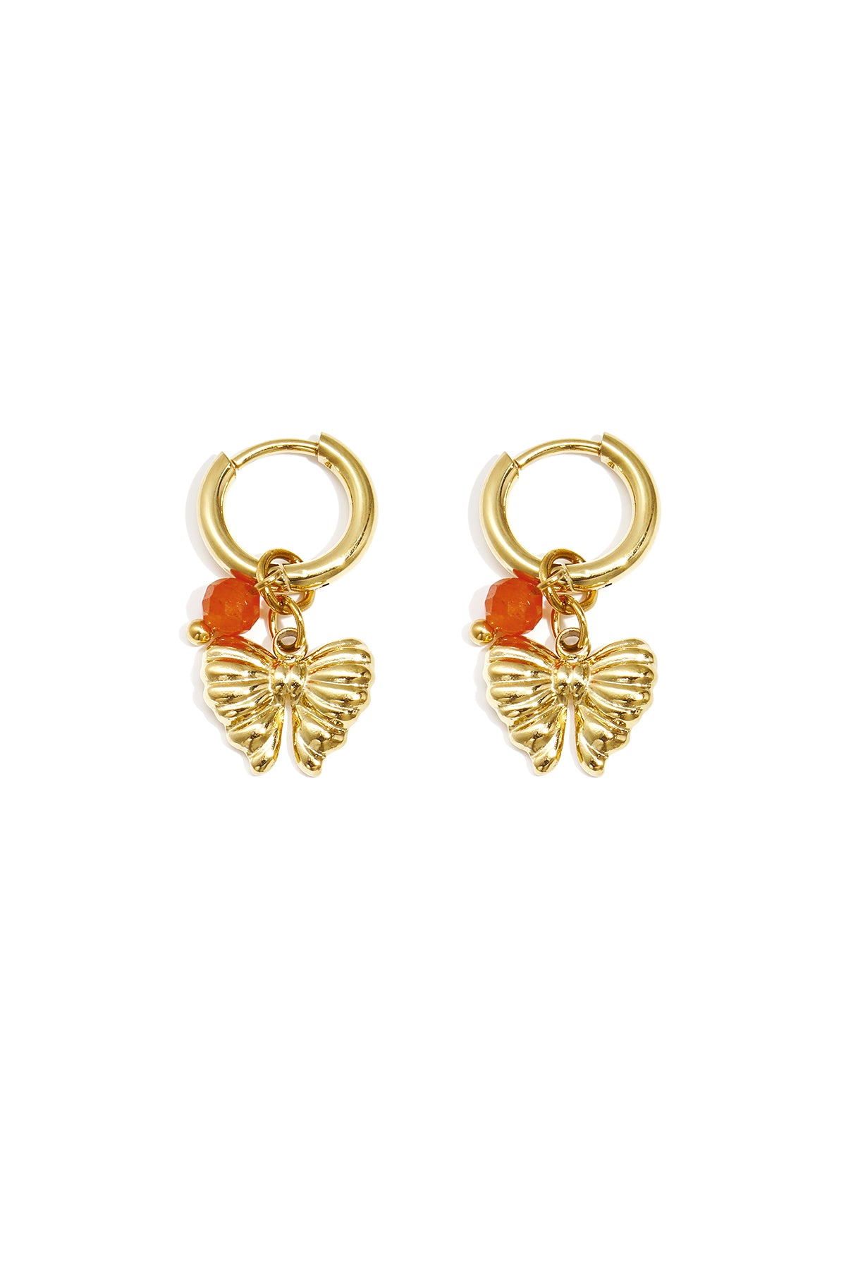 Ohrringe mit hängendem Schleifenanhänger und Perle