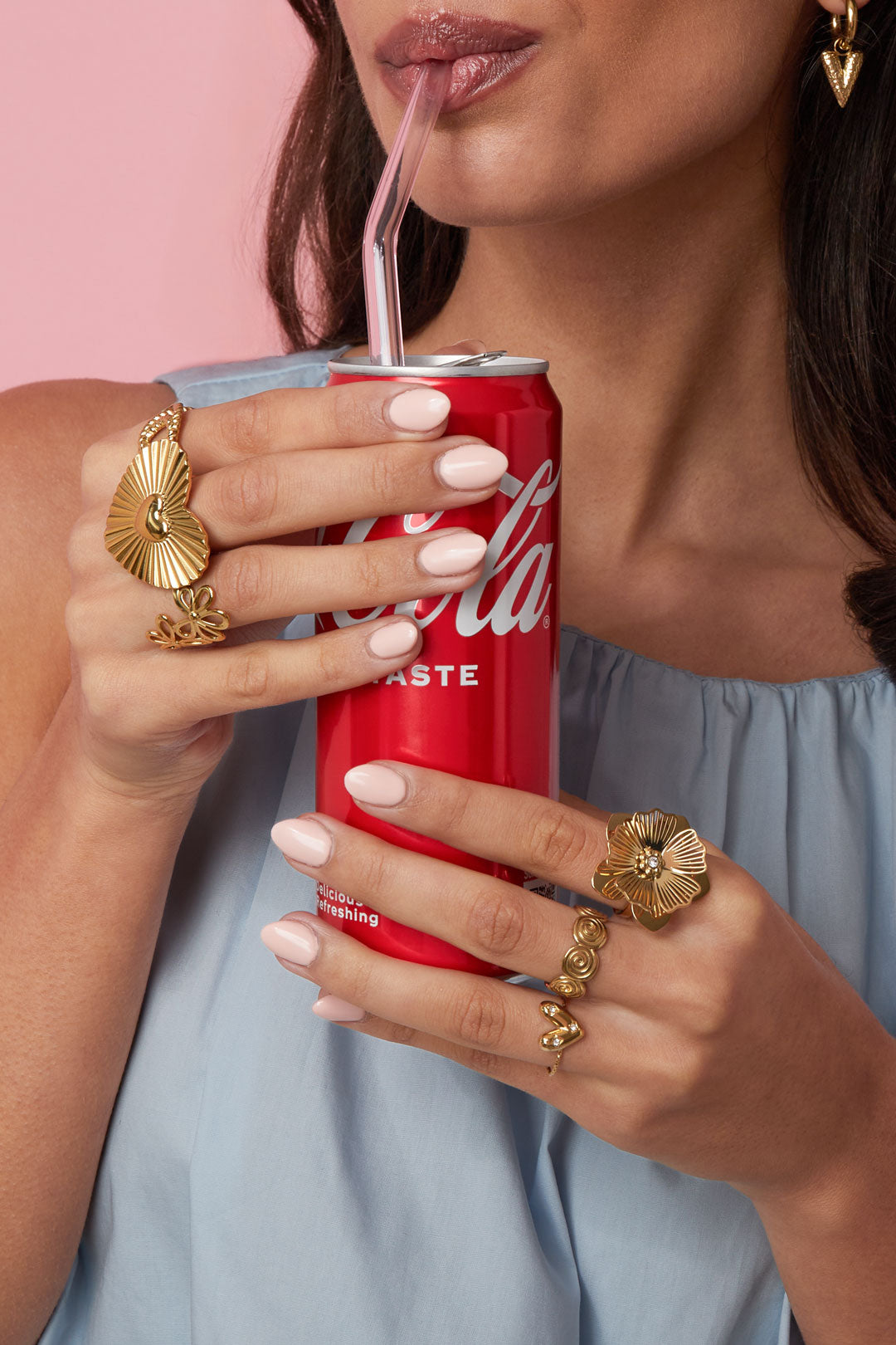 Edelstahl Statement Ringe Blume Casual Daily Simple Serie Damenschmuck