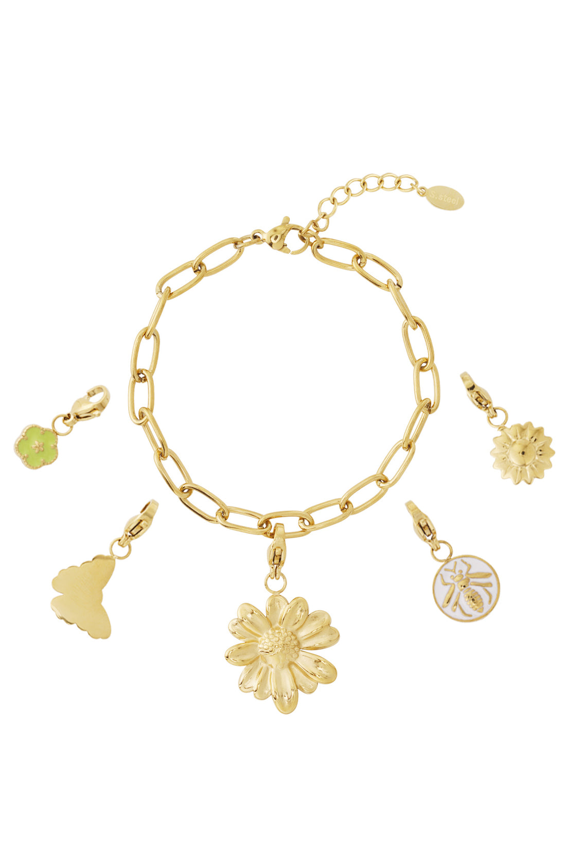 Detailliertes Blumen-DIY-Armband