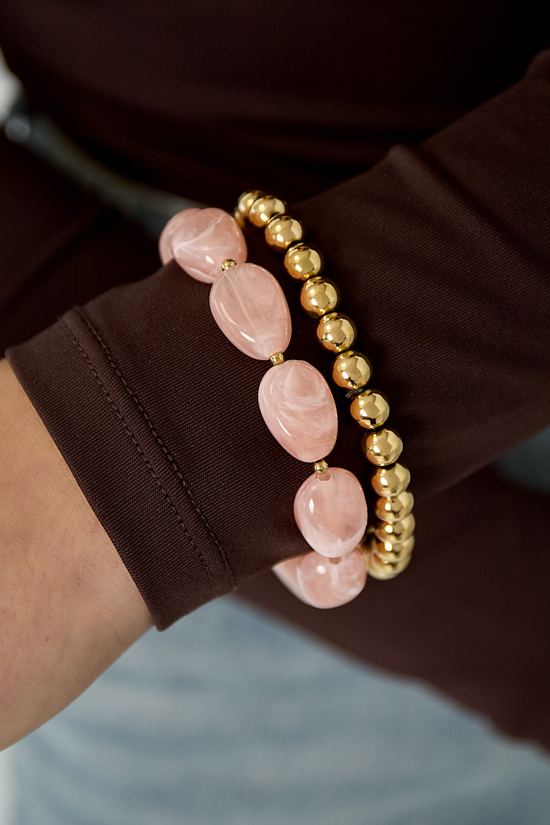 Armbandset mit organischen Perlen