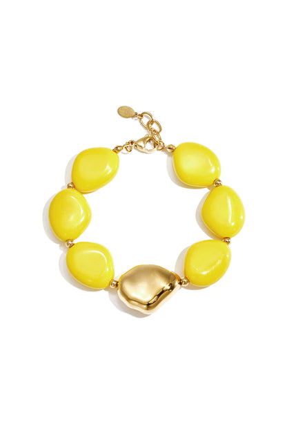 Perlenarmband mit organisch geformter Statement-Perle
