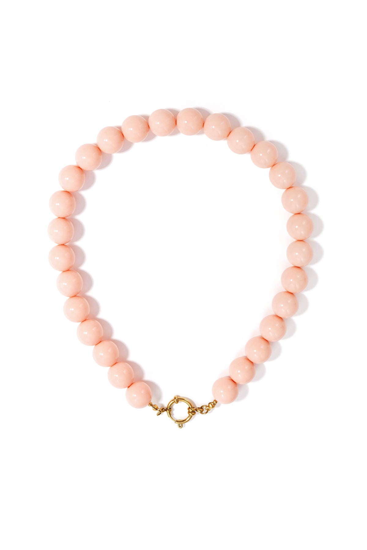 Halskette mit großen Perlen und Vorderverschluss-15mm